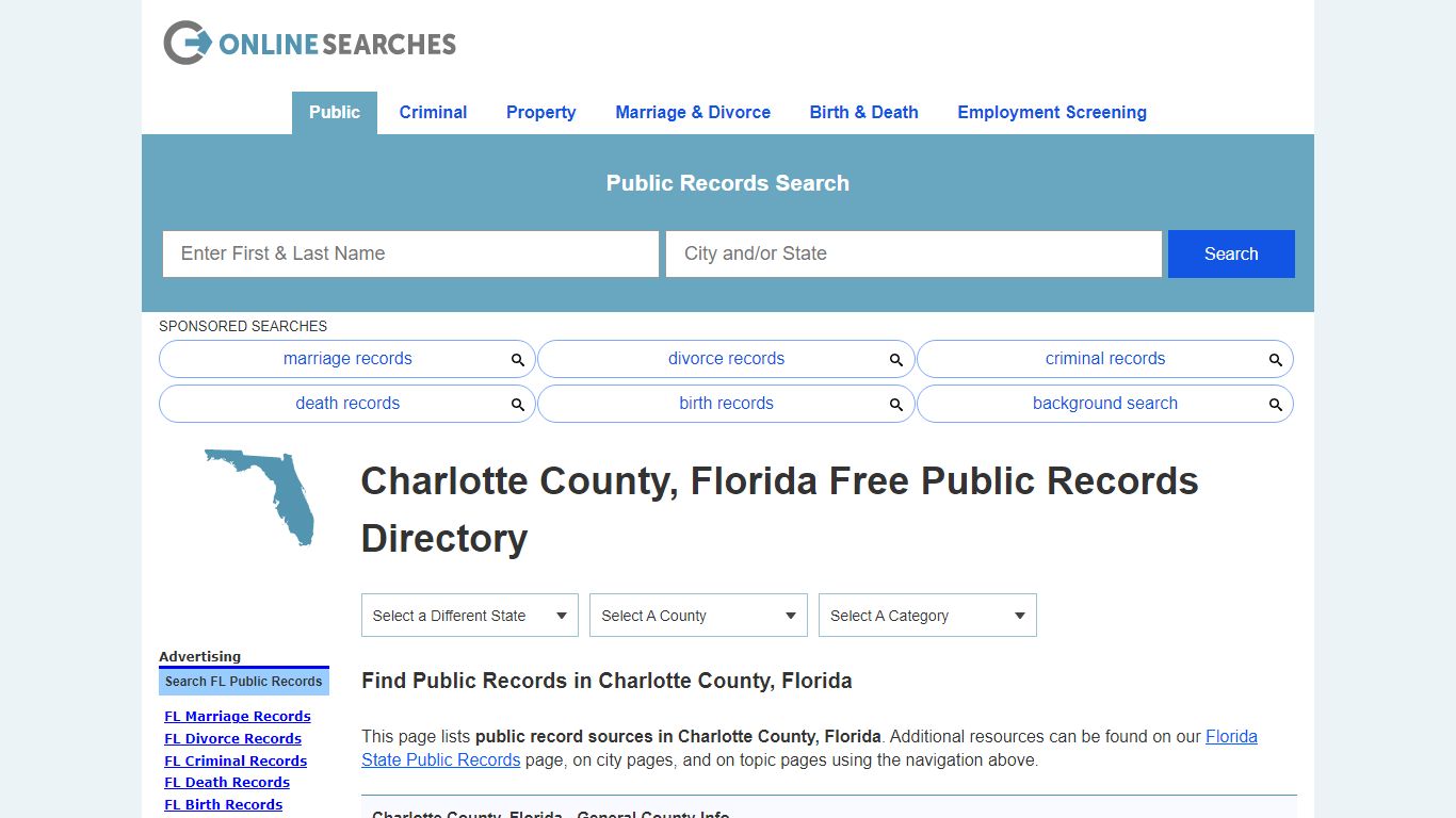 Charlotte County, Florida Public Records Directory